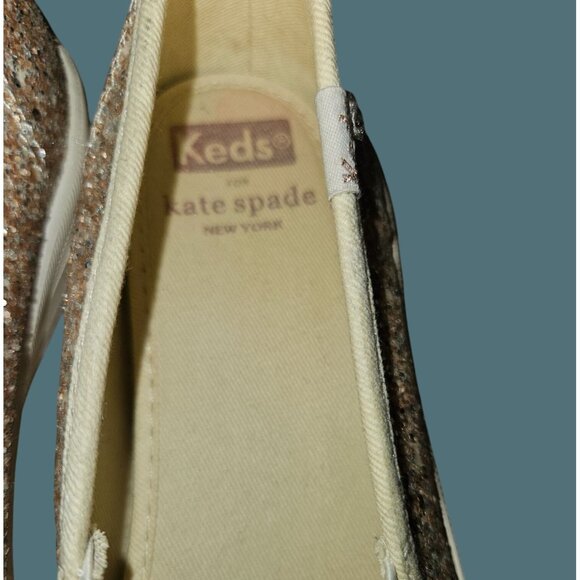 Keds Kate Spade Glitter Sequins  Feminine Slip On Sneakers Women Size 6.5 - Picture 10 of 14